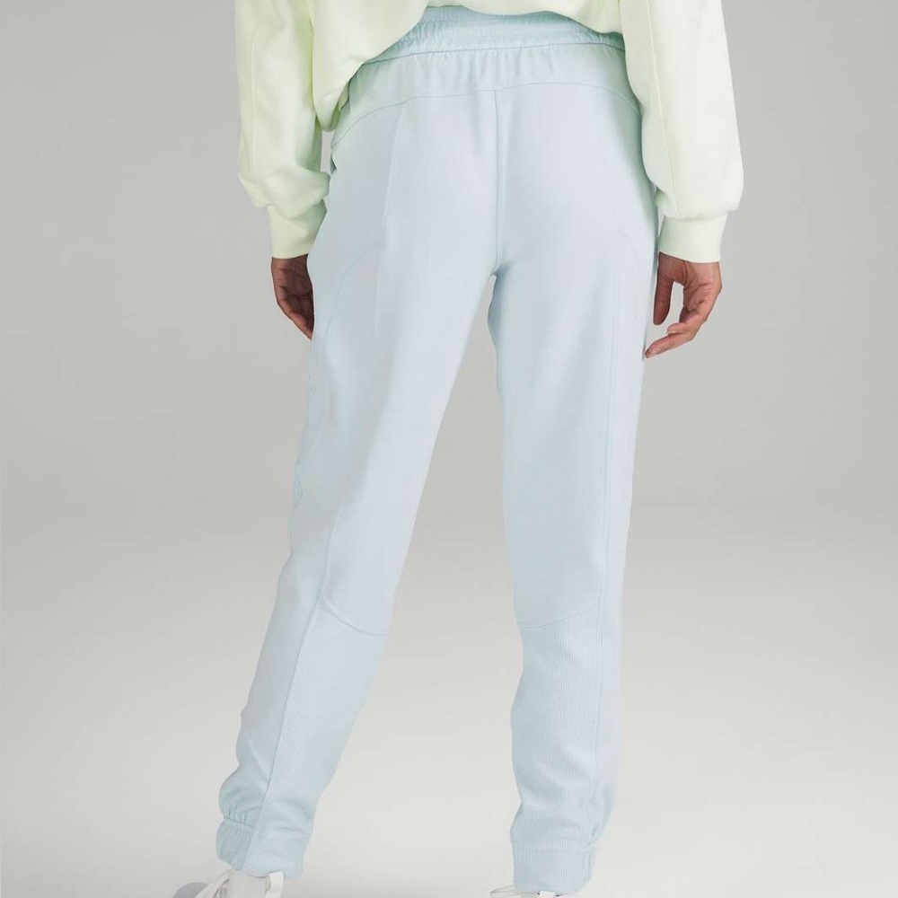 Lululemon Brushed Softstreme Ribbed High Rise Jogger - Powder Blue - Picture 4 of 4